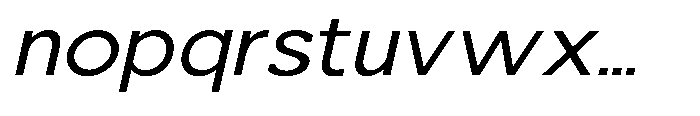 Nacht Grotesk Expanded Slanted Font LOWERCASE
