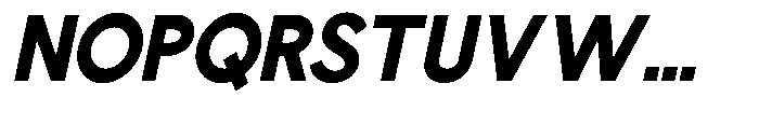 Nacht Grotesk Extra Bold Condensed Slanted Font UPPERCASE
