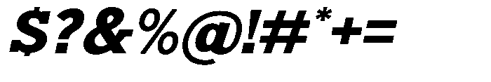 Nacht Grotesk Extra Bold Expanded Slanted Font OTHER CHARS