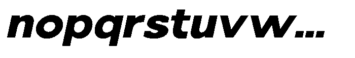 Nacht Grotesk Extra Bold Expanded Slanted Font LOWERCASE