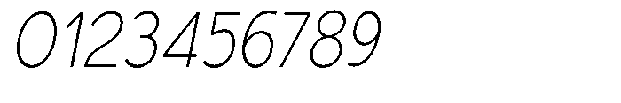 Nacht Grotesk Extra Light Condensed Slanted Font OTHER CHARS