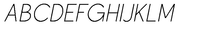 Nacht Grotesk Extra Light Condensed Slanted Font UPPERCASE