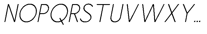 Nacht Grotesk Extra Light Condensed Slanted Font UPPERCASE