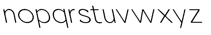 Nacht Grotesk Extra Light Expanded Reverse Font LOWERCASE