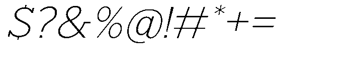 Nacht Grotesk Extra Light Expanded Slanted Font OTHER CHARS