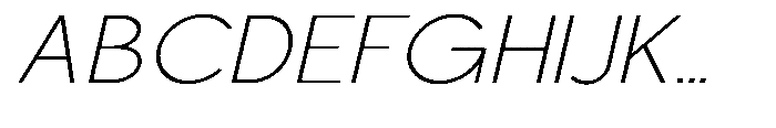 Nacht Grotesk Extra Light Expanded Slanted Font UPPERCASE