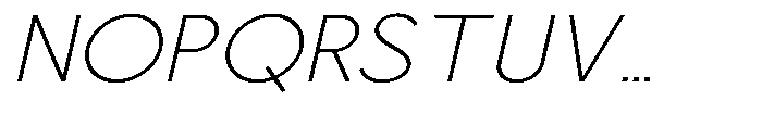 Nacht Grotesk Extra Light Expanded Slanted Font UPPERCASE