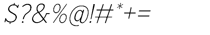 Nacht Grotesk Extra Light Slanted Font OTHER CHARS
