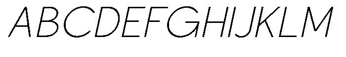 Nacht Grotesk Extra Light Slanted Font UPPERCASE