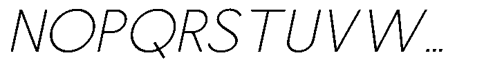 Nacht Grotesk Extra Light Slanted Font UPPERCASE