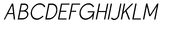 Nacht Grotesk Light Condensed Slanted Font UPPERCASE