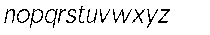Nacht Grotesk Light Condensed Slanted Font LOWERCASE