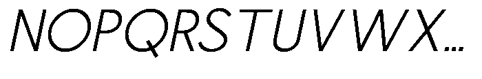 Nacht Grotesk Light Semi Condensed Slanted Font UPPERCASE