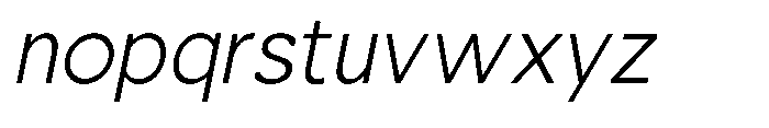 Nacht Grotesk Light Semi Condensed Slanted Font LOWERCASE