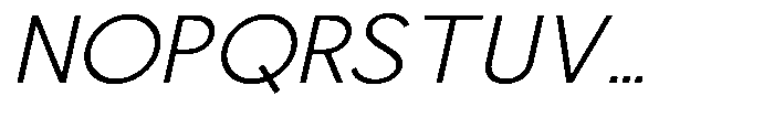 Nacht Grotesk Light Semi Expanded Slanted Font UPPERCASE