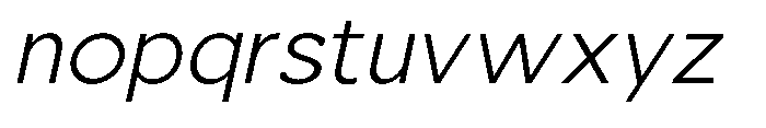 Nacht Grotesk Light Semi Expanded Slanted Font LOWERCASE