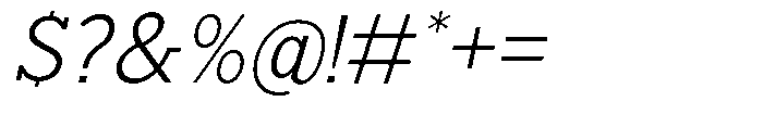 Nacht Grotesk Light Slanted Font OTHER CHARS