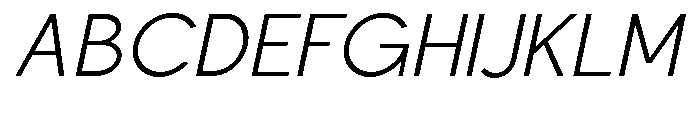 Nacht Grotesk Light Slanted Font UPPERCASE