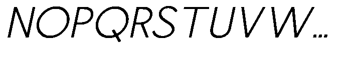 Nacht Grotesk Light Slanted Font UPPERCASE