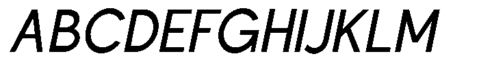 Nacht Grotesk Medium Condensed Slanted Font UPPERCASE