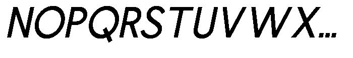 Nacht Grotesk Medium Condensed Slanted Font UPPERCASE