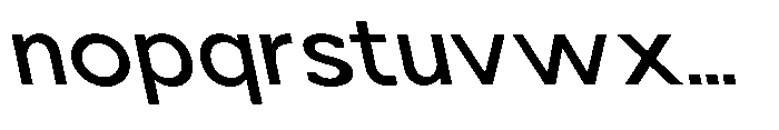 Nacht Grotesk Medium Expanded Reverse Font LOWERCASE