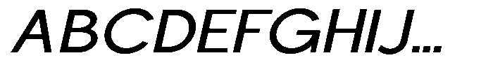 Nacht Grotesk Medium Expanded Slanted Font UPPERCASE