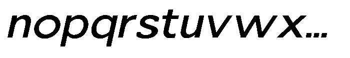 Nacht Grotesk Medium Expanded Slanted Font LOWERCASE