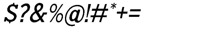 Nacht Grotesk Medium Semi Condensed Slanted Font OTHER CHARS