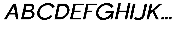 Nacht Grotesk Medium Semi Expanded Slanted Font UPPERCASE