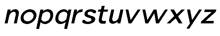 Nacht Grotesk Medium Semi Expanded Slanted Font LOWERCASE