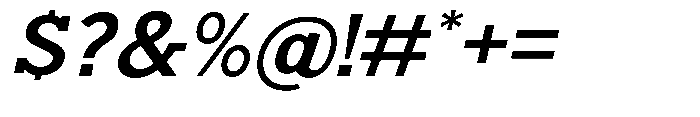 Nacht Grotesk Semi Bold Expanded Slanted Font OTHER CHARS