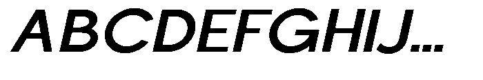 Nacht Grotesk Semi Bold Expanded Slanted Font UPPERCASE