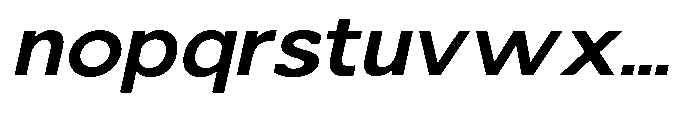 Nacht Grotesk Semi Bold Expanded Slanted Font LOWERCASE