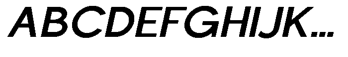 Nacht Grotesk Semi Bold Semi Expanded Slanted Font UPPERCASE