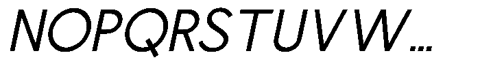 Nacht Grotesk Semi Condensed Slanted Font UPPERCASE