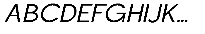 Nacht Grotesk Semi Expanded Slanted Font UPPERCASE