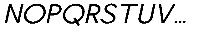 Nacht Grotesk Semi Expanded Slanted Font UPPERCASE