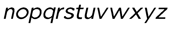 Nacht Grotesk Semi Expanded Slanted Font LOWERCASE