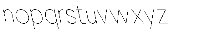 Nacht Grotesk Thin Condensed Reverse Font LOWERCASE