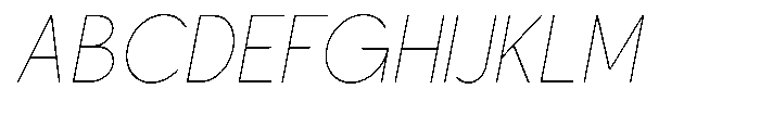Nacht Grotesk Thin Condensed Slanted Font UPPERCASE