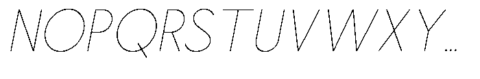 Nacht Grotesk Thin Condensed Slanted Font UPPERCASE