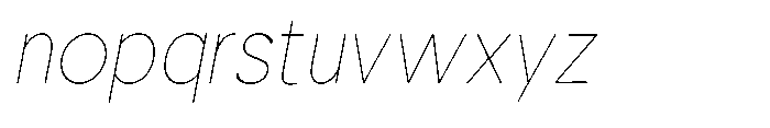 Nacht Grotesk Thin Condensed Slanted Font LOWERCASE