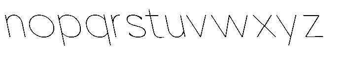 Nacht Grotesk Thin Expanded Reverse Font LOWERCASE