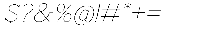 Nacht Grotesk Thin Expanded Slanted Font OTHER CHARS