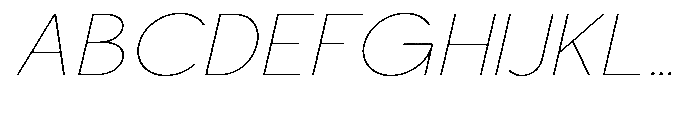 Nacht Grotesk Thin Expanded Slanted Font UPPERCASE