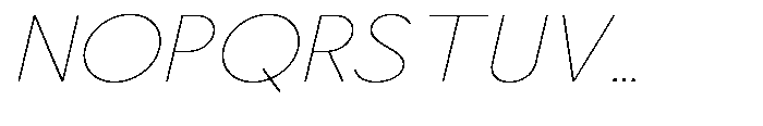 Nacht Grotesk Thin Expanded Slanted Font UPPERCASE