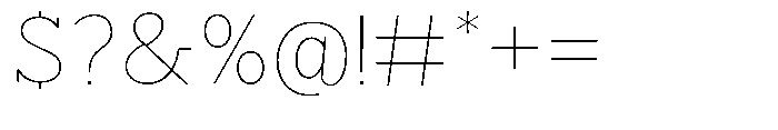 Nacht Grotesk Thin Expanded Font OTHER CHARS