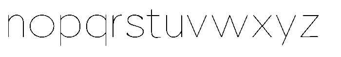 Nacht Grotesk Thin Expanded Font LOWERCASE