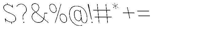 Nacht Grotesk Thin Reverse Font OTHER CHARS